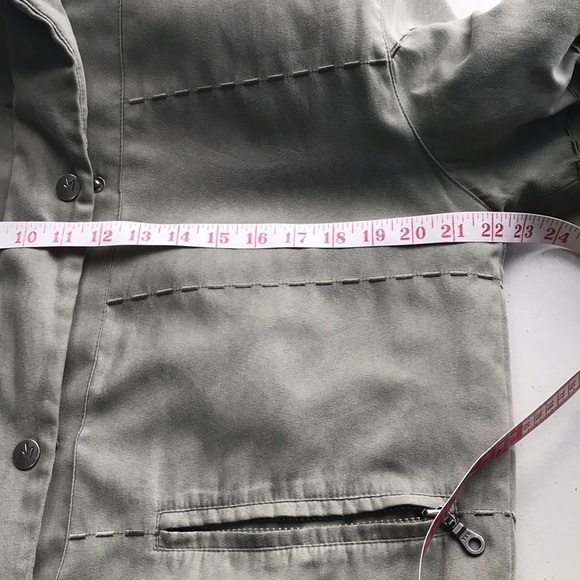 Luba Sage Green Microsuede Embroidered Coat 6 - Picture 13 of 16